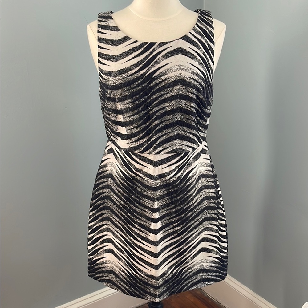 EUC Zebra Print Sleeveless Dress